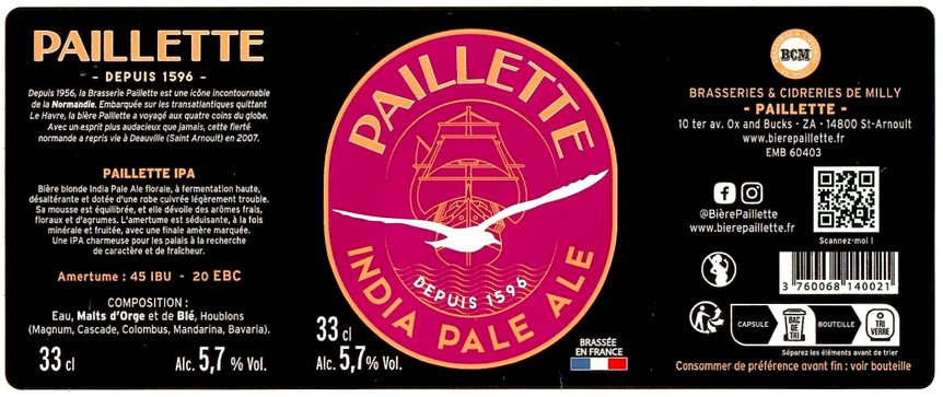 Etiquette BRASSERIE DE MILLY 49