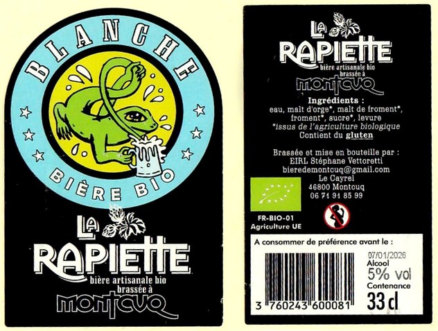 Etiquette BRASSERIE DE MONTCUQ 08