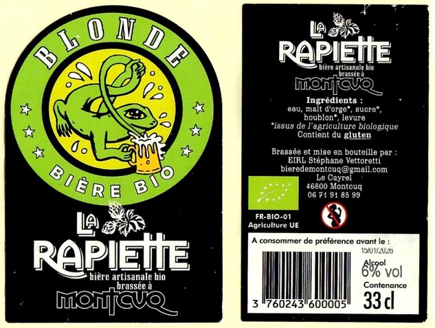 Etiquette BRASSERIE DE MONTCUQ 09