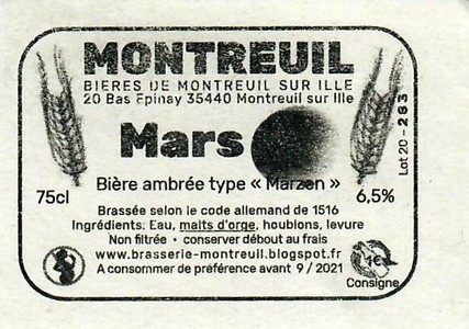 Etiquette BRASSERIE DE MONTREUIL SUR ILLE 32