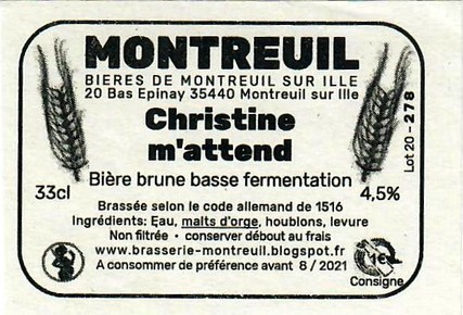 Etiquette BRASSERIE DE MONTREUIL SUR ILLE 34