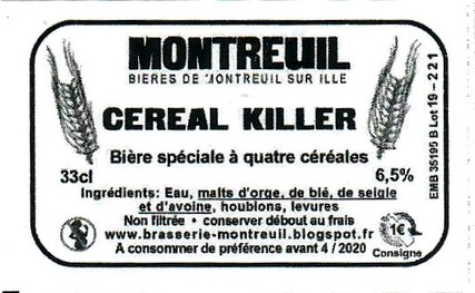 Etiquette BRASSERIE DE MONTREUIL SUR ILLE 39