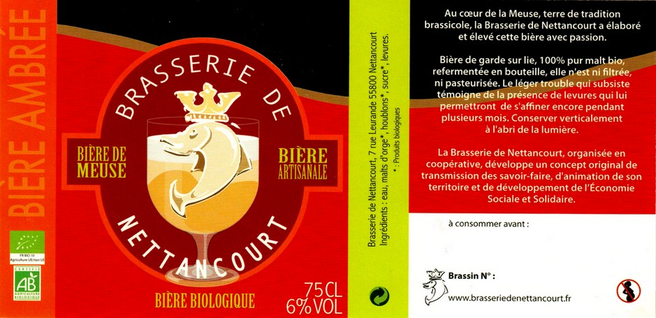 etiquette BRASSERIE DE NETTANCOURT 01