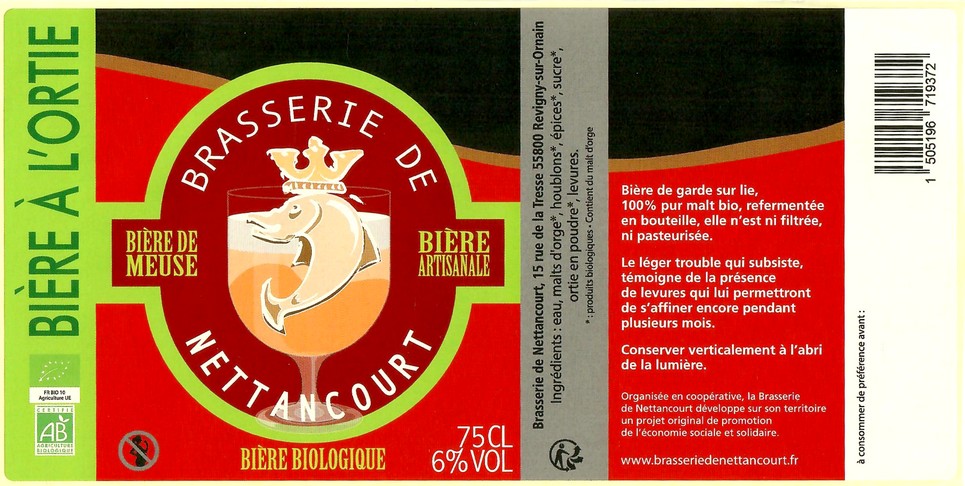 Etiquette BRASSERIE DE NETTANCOURT 06