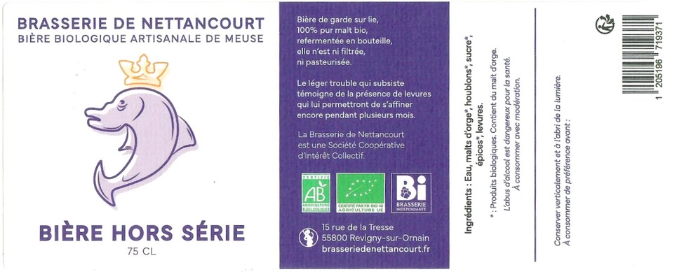 Etiquette BRASSERIE DE NETTANCOURT 09