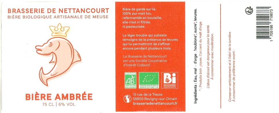Etiquette BRASSERIE DE NETTANCOURT 11
