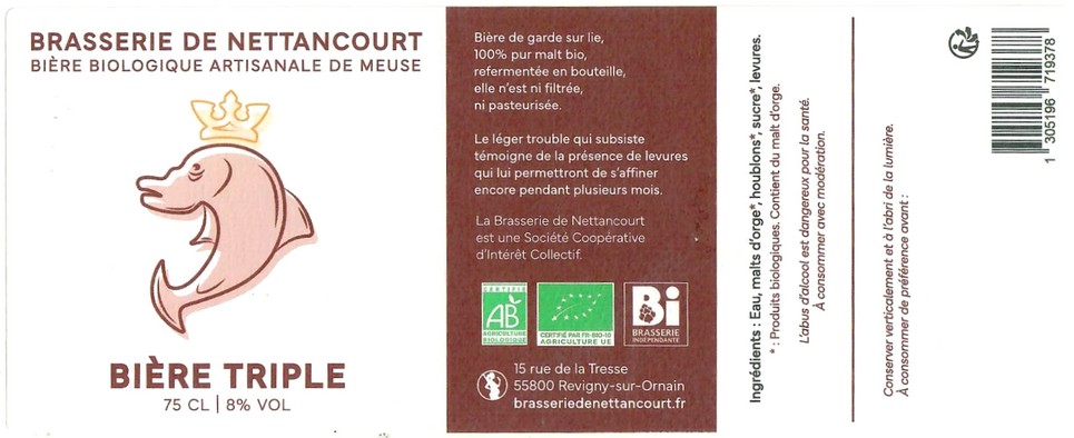 Etiquette BRASSERIE DE NETTANCOURT 12