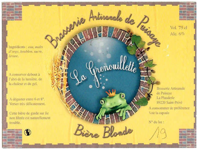 Etiquette BRASSERIE DE PUISAYE 02