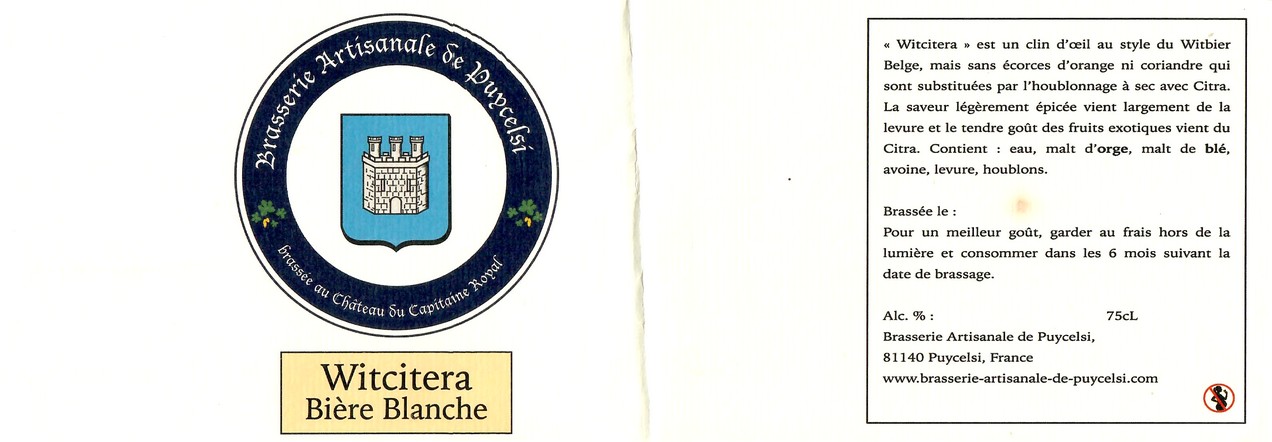 Etiquette BRASSERIE DE PUYCELSI 02