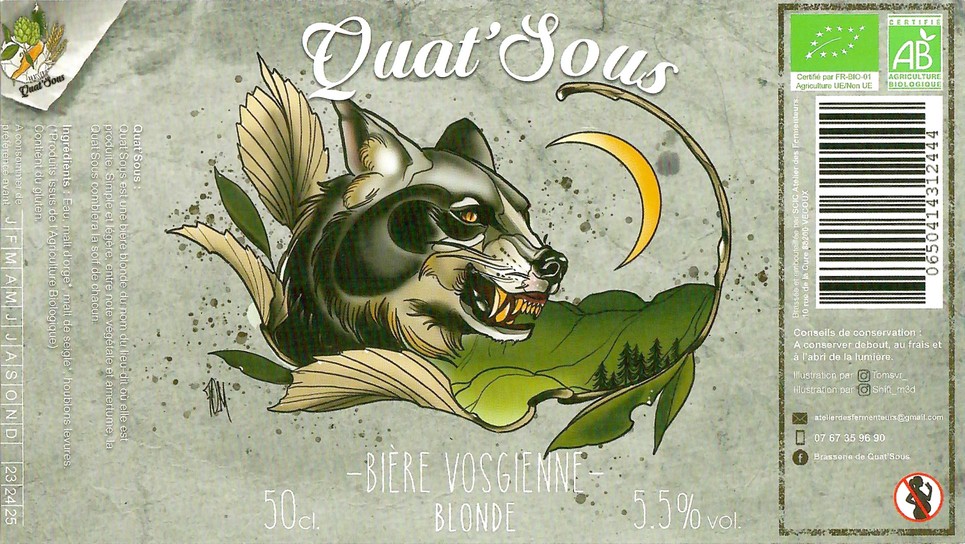 Etiquette BRASSERIE DE QUAT'SOUS 01