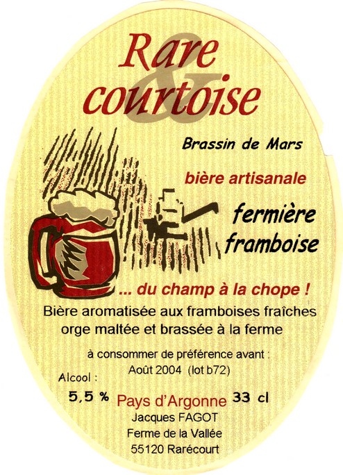 etiquette BRASSERIE DE RARECOURT 05