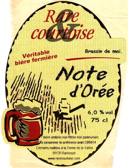 etiquette BRASSERIE DE RARECOURT 09
