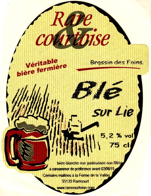 etiquette BRASSERIE DE RARECOURT 12