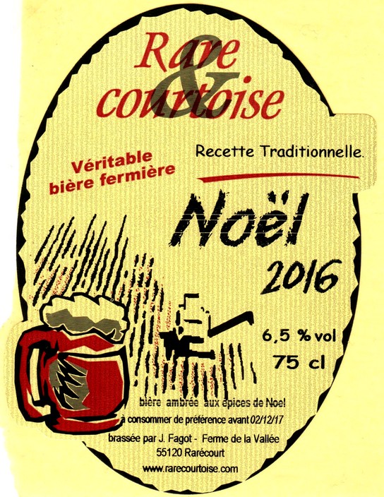 etiquette BRASSERIE DE RARECOURT 15