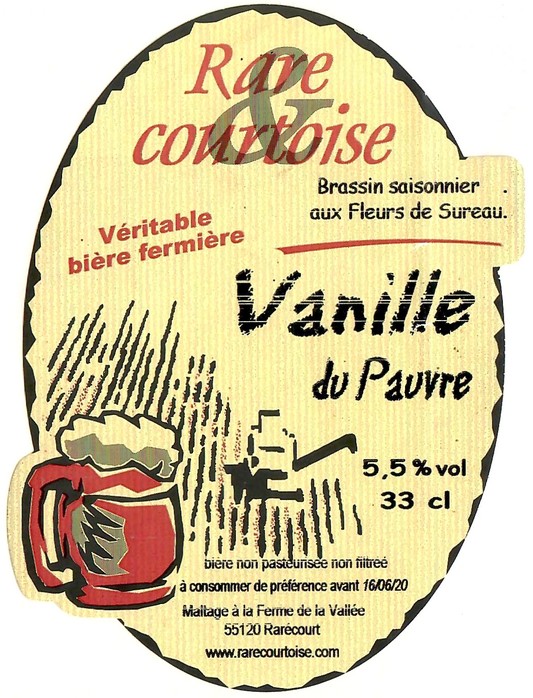 Etiquette BRASSERIE DE RARECOURT 38