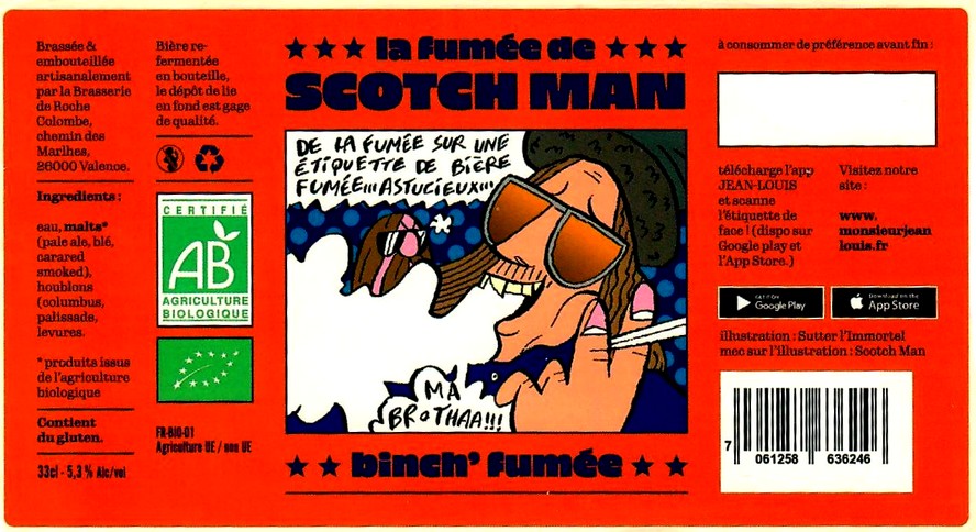 etiquette BRASSERIE DE ROCHE COLOMBE 01