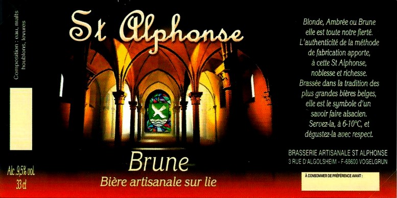 etiquette BRASSERIE SAINT ALPHONSE 02