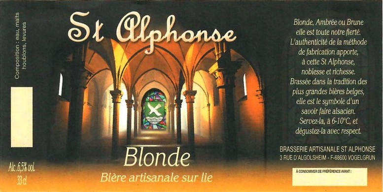 etiquette BRASSERIE SAINT ALPHONSE 04