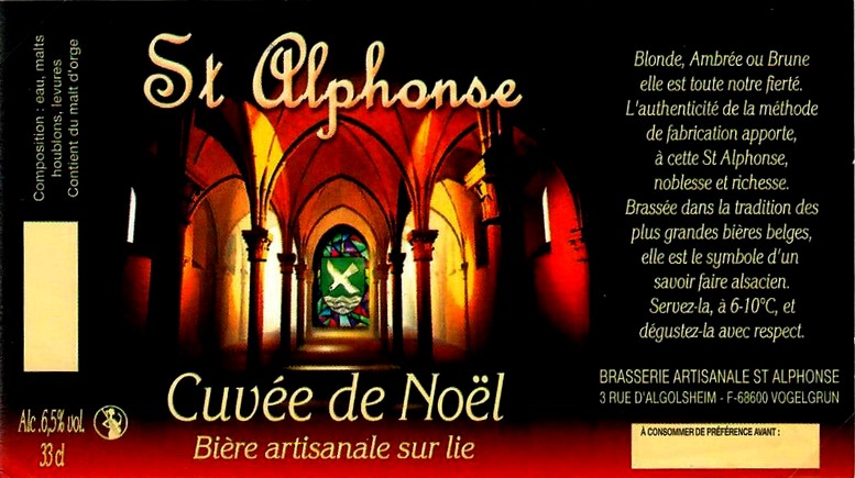 etiquette BRASSERIE SAINT ALPHONSE 11