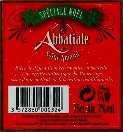 etiquette BRASSERIE DE SAINT AMAND 02 BIS