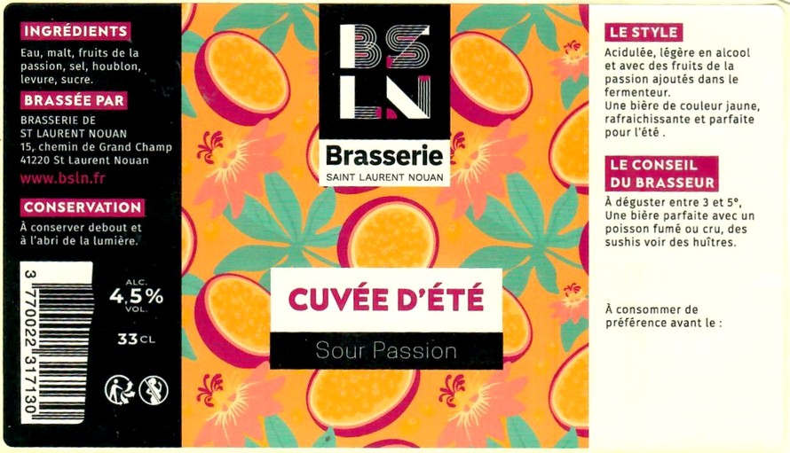 Etiquette BRASSERIE DE SAINT LAURENT NOUAN 06