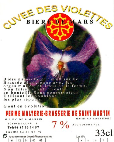 Etiquette BRASSERIE DE SAINT MARTIN 03