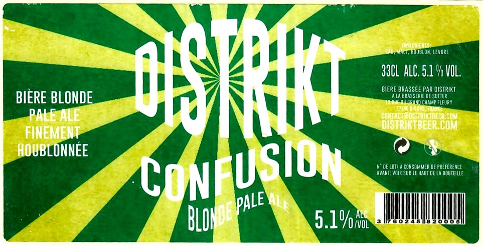 etiquette BRASSERIE DE SUTTER 62