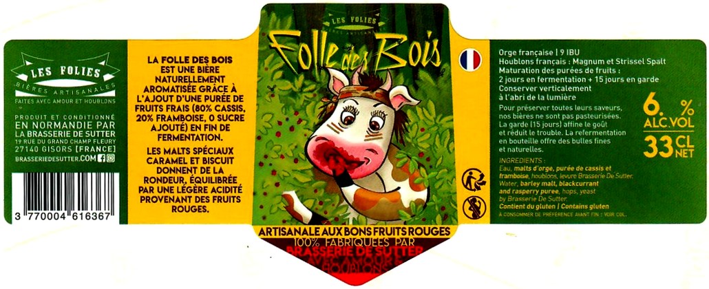 etiquette BRASSERIE DE SUTTER 66