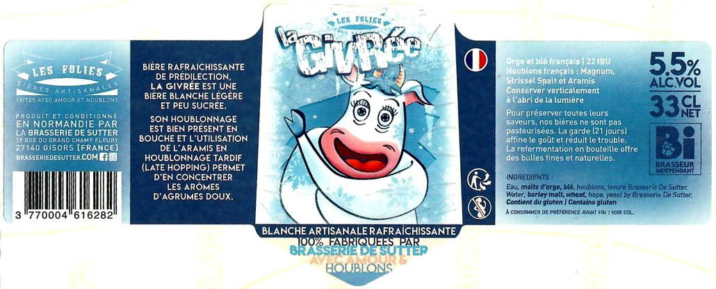 etiquette BRASSERIE DE SUTTER 79