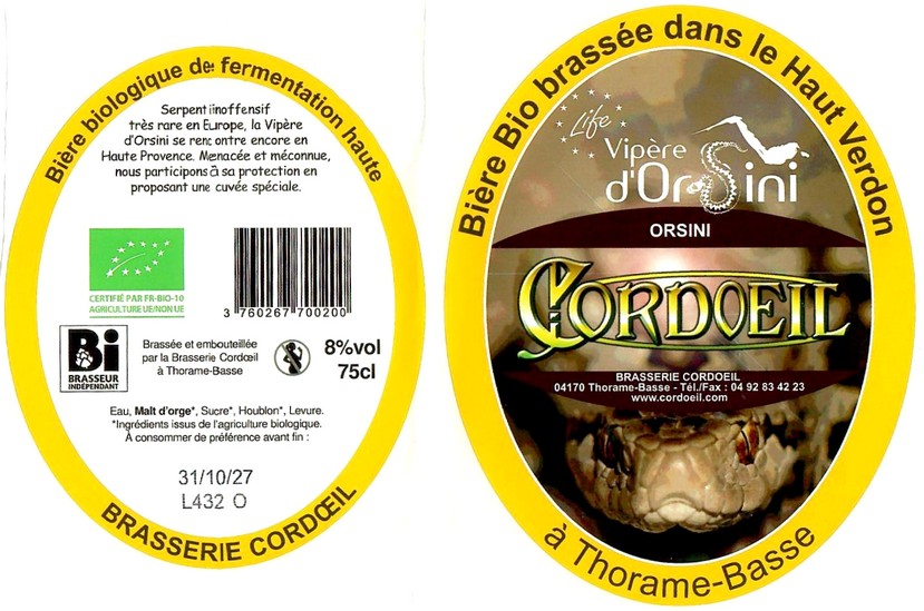 Etiquette BRASSERIE DE THORAME BASSE 35