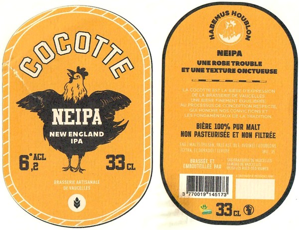 Etiquette BRASSERIE DE VAUCELLES 06