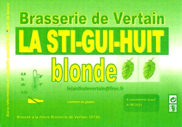 Etiquette BRASSERIE DE VERTAIN 10