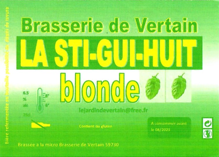 Etiquette BRASSERIE DE VERTAIN 11