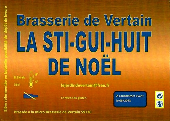 Etiquette BRASSERIE DE VERTAIN 13