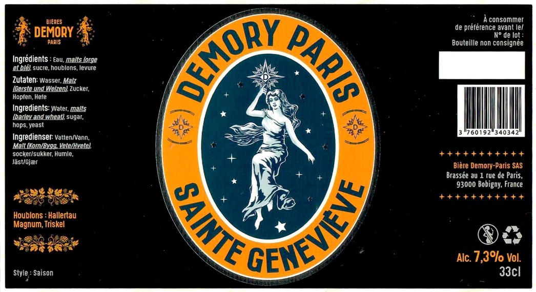 Etiquette BRASSERIE DEMORY 01