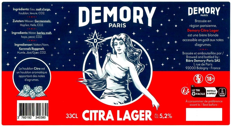 Etiquette BRASSERIE DEMORY 08