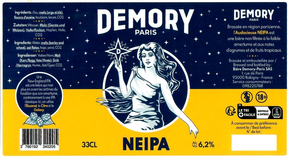 Etiquette BRASSERIE DEMORY 10