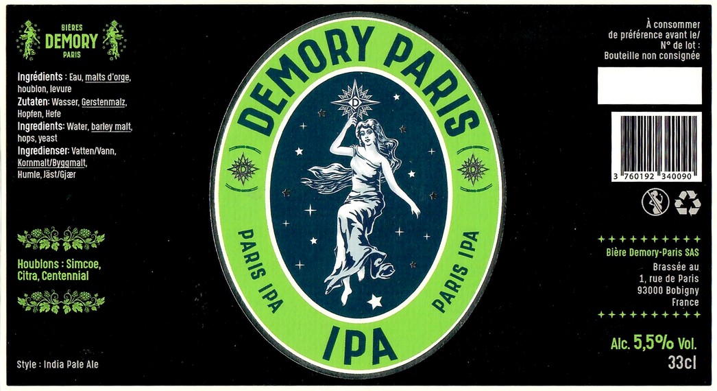 Etiquette BRASSERIE DEMORY 15