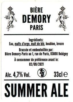 Etiquette BRASSERIE DEMORY 35