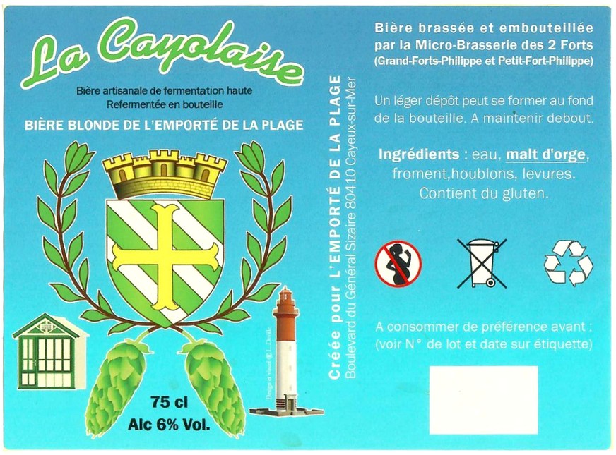 Etiquette BRASSERIE DES 2 FORTS 37