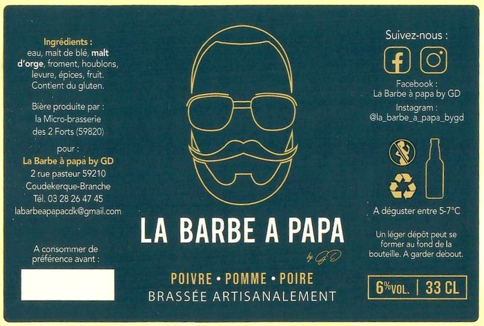 Etiquette BRASSERIE DES 2 FORTS 38