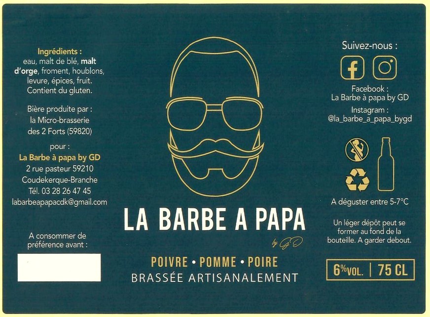 Etiquette BRASSERIE DES 2 FORTS 40