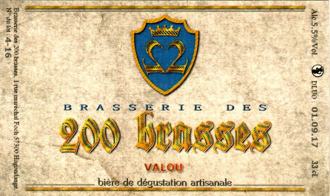 etiquette BRASSERIE DES 200 BRASSES 02