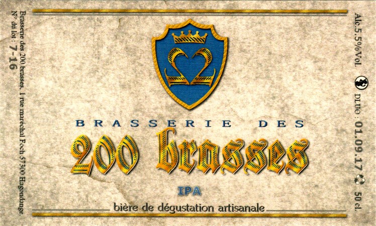 etiquette BRASSERIE DES 200 BRASSES 05