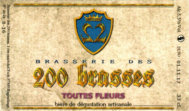 etiquette BRASSERIE DES 200 BRASSES 07