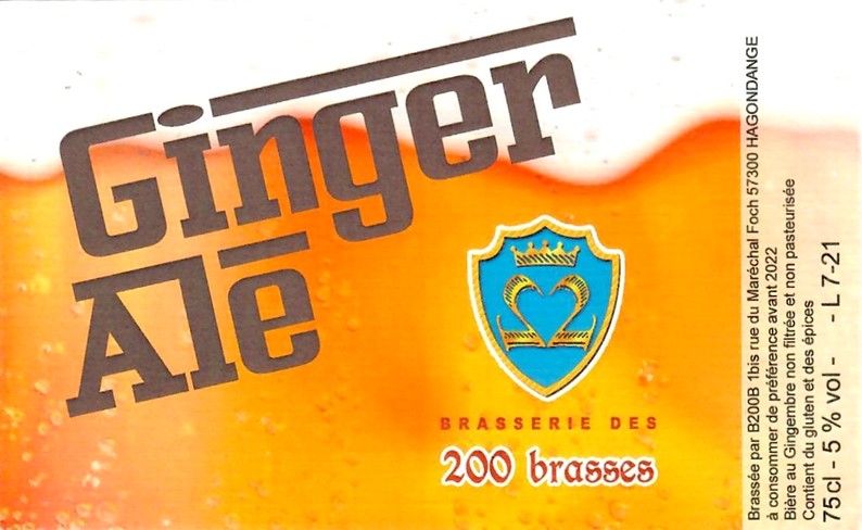 Etiquette BRASSERIE DES 200 BRASSES 25