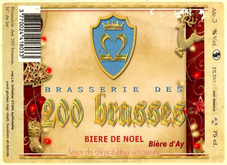 Etiquette BRASSERIE DES 200 BRASSES 27