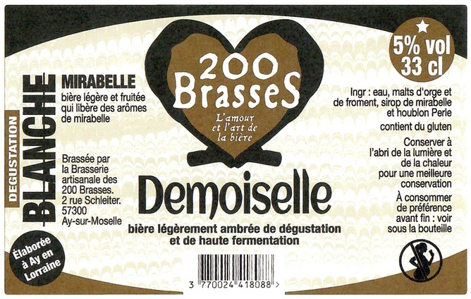Etiquette BRASSERIE DES 200 BRASSES 38