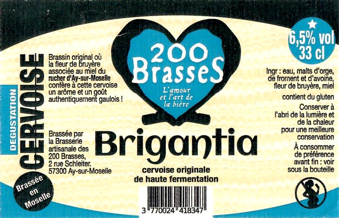 Etiquette BRASSERIE DES 200 BRASSES 44