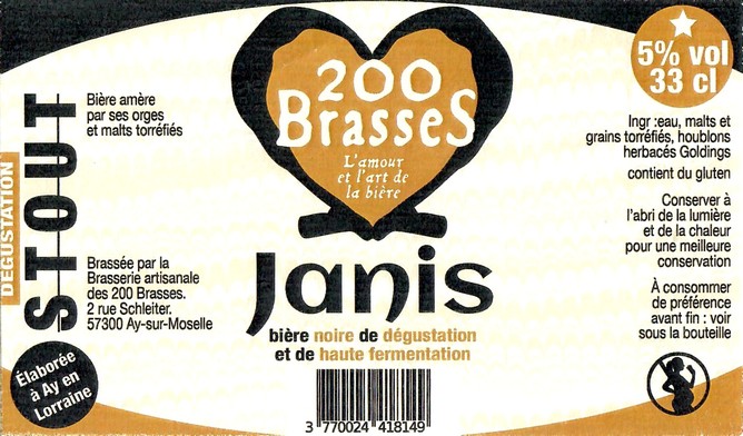 Etiquette BRASSERIE DES 200 BRASSES 45